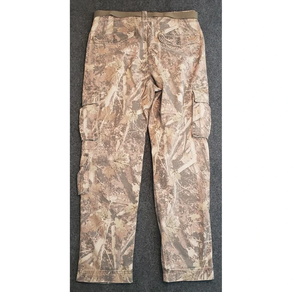 Abercrombie & Fitch Cargo Pants Camoflage Loose 33x29.5 (32x32tag) w/ Belt